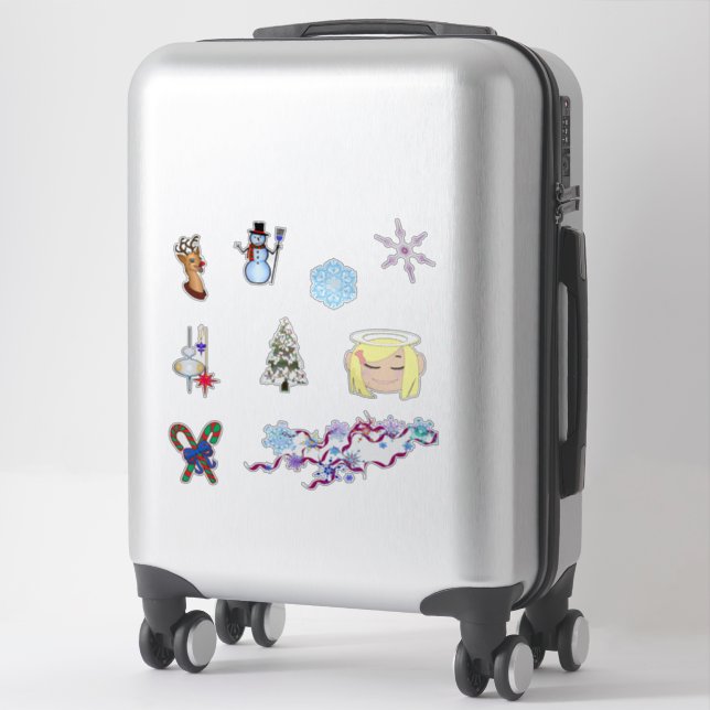 Adesivo Vinhetas de Natal Personalizadas (Mala)