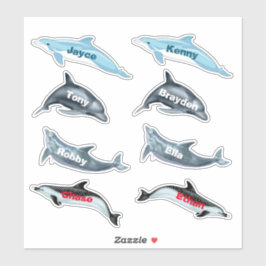 Adesivo Vinhetas De Partido Golfinho Com Nomes