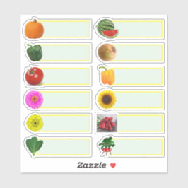 Adesivo Vinhetas de proteção de jardinagem vegetal