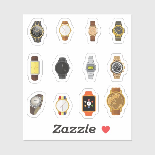 Adesivo Vinhetas de relógio masculino (Folha)