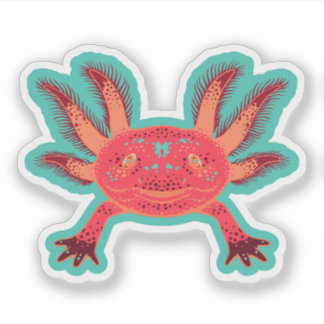 Adesivo Vinhetas de vidro Axolotl Compro de latas
