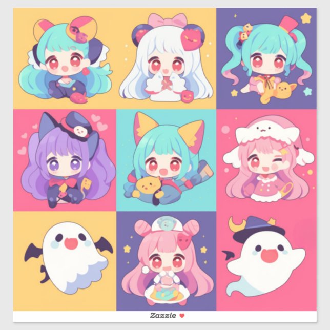 Adesivo Vinhetas de vinil com corte personalizado de Pop d (Folha)