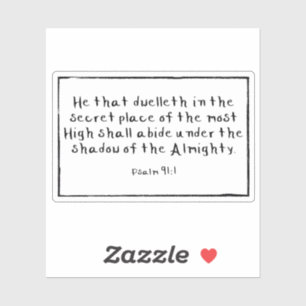 Adesivo Vinhetas De Vinilo Com Corte Personalizado Psalm 9