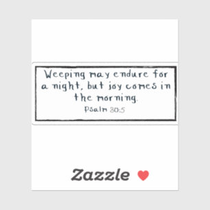 Adesivo Vinhetas de vinilo retangulares Psalm 30:5