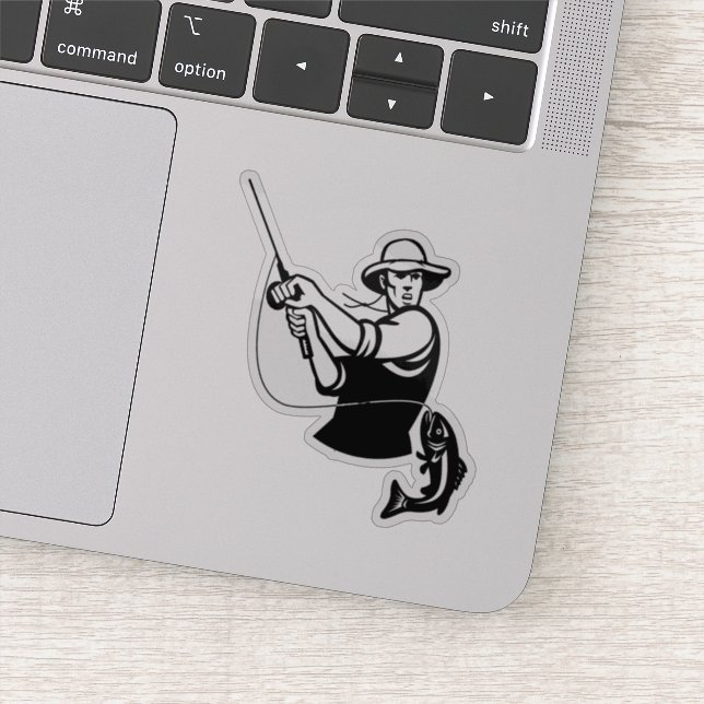 Adesivo Vinhetas Decálidas de Ação do Tema de Pesca (Detalhe)