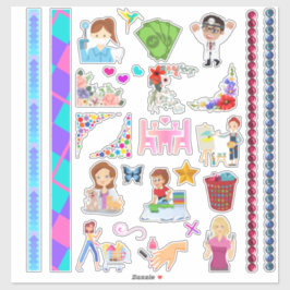 Adesivo Vinhetas e Washington bonito de pequenas canalizaç