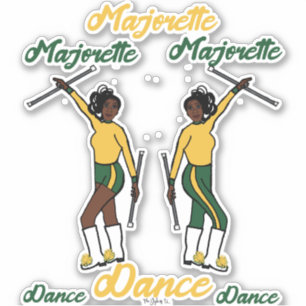 Adesivo Vinhetas Majorette (Amarelo Verde)