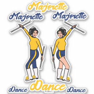 Adesivo Vinhetas Majorette (Marinho Dourado)