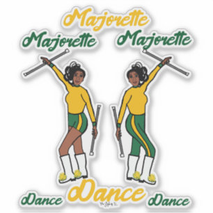 Adesivo Vinhetas Majorette (Verde Amarelo 2)