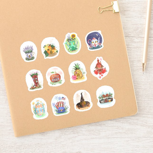 Adesivo Vinhetas para habitações mágicas (Notebook)