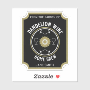 Adesivo Vinho Dandelion criado em casa