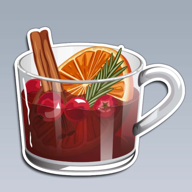 Adesivo Vinho Festivo Com Mata Espicada Bebida Foodie Arte (Criador carregado)