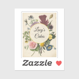 Adesivo Vinil Botânico Floral Vintage Personalizado