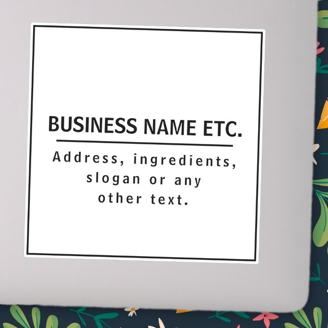 Adesivo Vinil de corte personalizado preto e branco modern (Criador carregado)