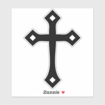 Vinil mínimo de Kiss-Cut da Cruz Cristã Negra