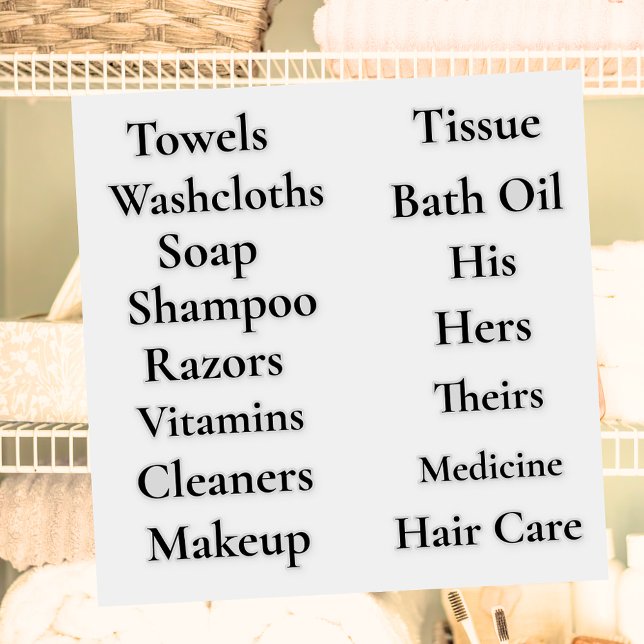 Adesivo Vinil personalizável para gabinete de banho (Criador carregado)