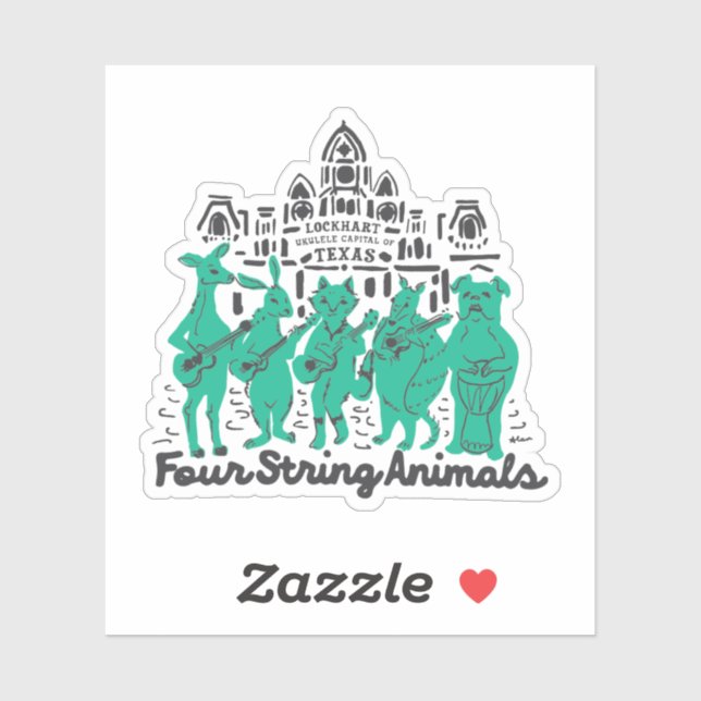 Adesivo Vinil Sticker de Quatro Cordas (Folha)