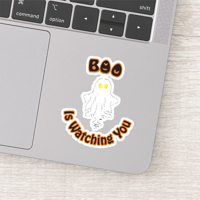 Adesivo vinil Sticker do Halloween | Boo Está Te Observand (Detalhe)