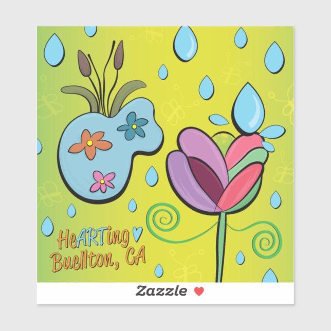 Adesivo Vinil Sticker - Está chovendo flores - Buellton.Ar (Folha)