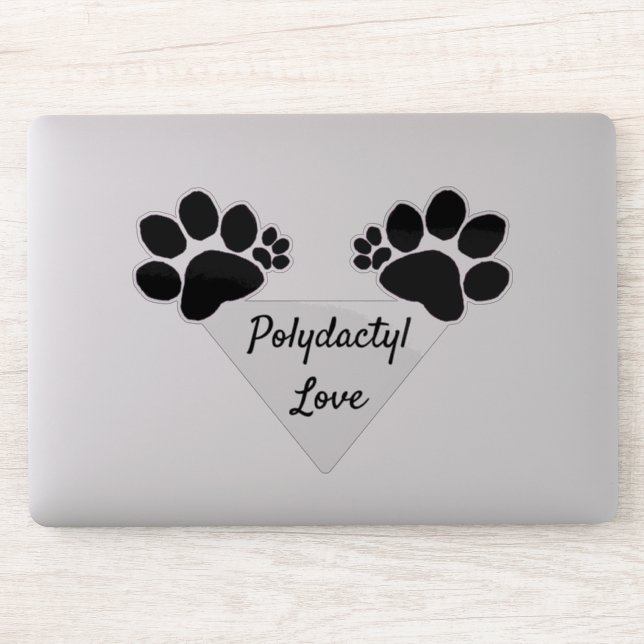 Adesivo Vinil Sticker - Polydactyl Love (Computador)