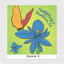 Vinil Sticker -Violet(te) & Butterfly-Buellton.Art