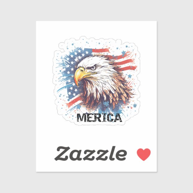 Adesivo Vintage American Eagle (Folha)