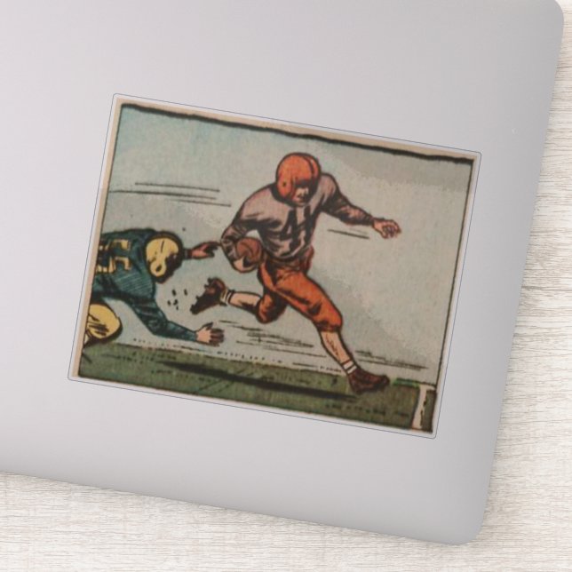 Adesivo Vintage American Football Illustration Sports Art (Detalhe)