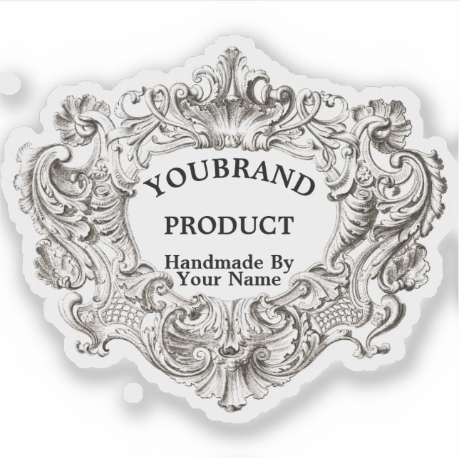 Adesivo Vintage Barroco Rococó Modelo vitoriano (Frente)