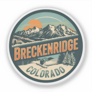 Adesivo Vintage Breckenridge Colorado Montanha Rochosa