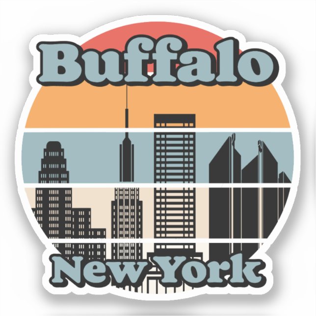 Adesivo Vintage Buffalo Nova York (Frente)