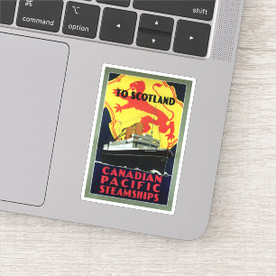 Adesivo Vintage Canadian Pacific Steamships na Escócia