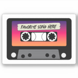 Adesivo Vintage Cassette Custom-Cut Vinyl Sticker