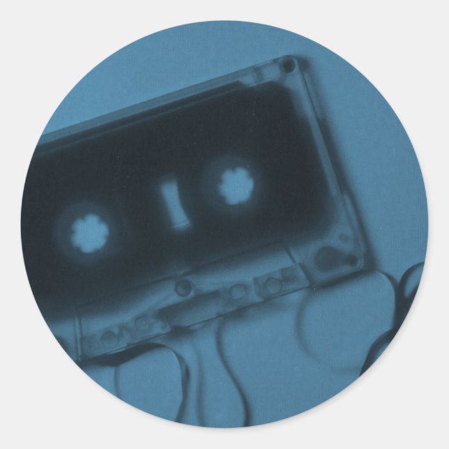 Adesivo Vintage Cassette Tape Blue (Frente)
