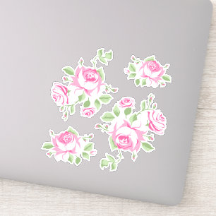 Adesivo Vintage Classic Pink Rose Sticker