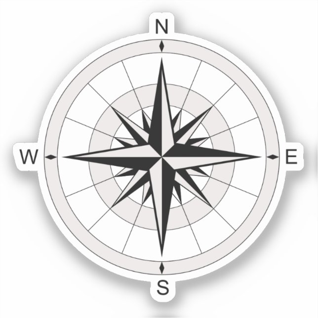 Adesivo Vintage Compass Rosa (Frente)