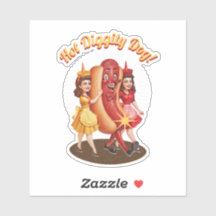 Vintage de cachorro quente - Vintage vinil com cor