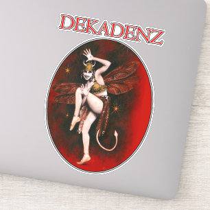 Adesivo Vintage Devil Lady Dancer Die Cut Sticker