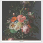 Adesivo Vintage Dutch Master Still Life Rachel Ruysch<br><div class="desc">Step into the Dutch Golden Age with this masterfully restored reproduction of "Still Life with Flowers on a Marble Tabletop" (1716) by Rachel Ruysch. As one of the most celebrated floral painters in history, Ruysch was famous for her meticulous detail and dramatic, "moody" lighting. This piece features a lush, asymmetrical...</div>