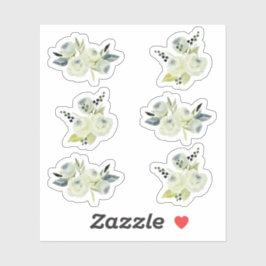 Adesivo Vintage Floral Marinho Watercolor Casamento Floral