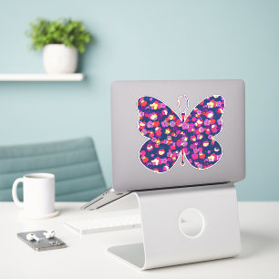Adesivo Vintage Floral Patterfly Sticker