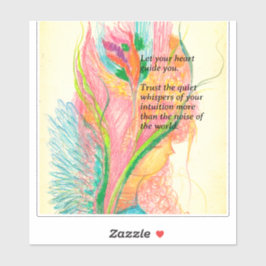 Adesivo Vintage Flower Angel Vinyl Sticker