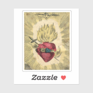 Adesivo Vintage French Sacred Heart Design