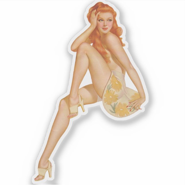 Adesivo Vintage Ginger Pinup (Frente)
