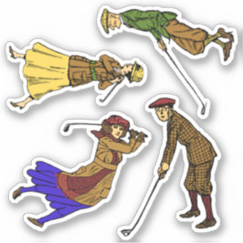 Adesivo Vintage Golfers Stickers
