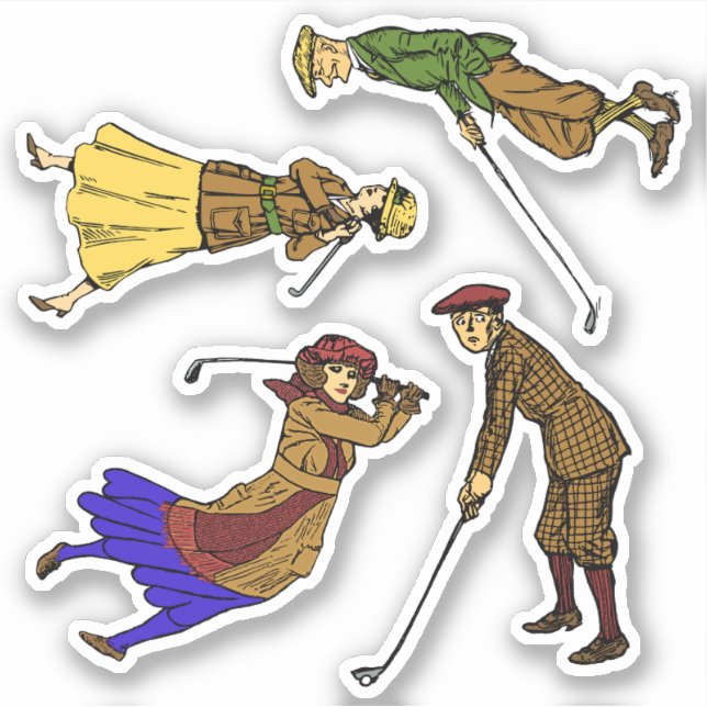 Adesivo Vintage Golfers Stickers (Frente)