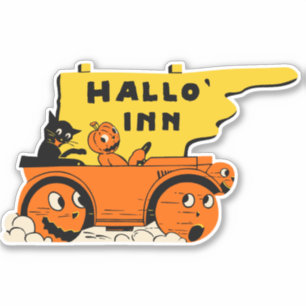 Adesivo Vintage Hallo Inn big Vinyl Contour Cut Sticker