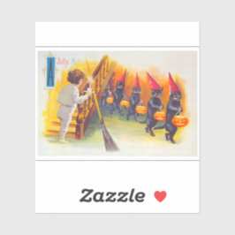 Adesivo Vintage Halloween Black Cats