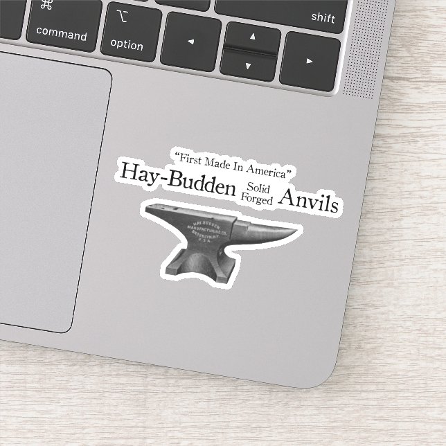 Adesivo Vintage Hay-Budden Anvil (Detalhe)