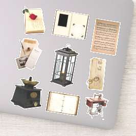 Adesivo Vintage Items Diário Scrapbook Stickers set 1