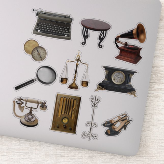 Adesivo Vintage Items Diário Scrapbook Stickers set 2 (Detalhe)